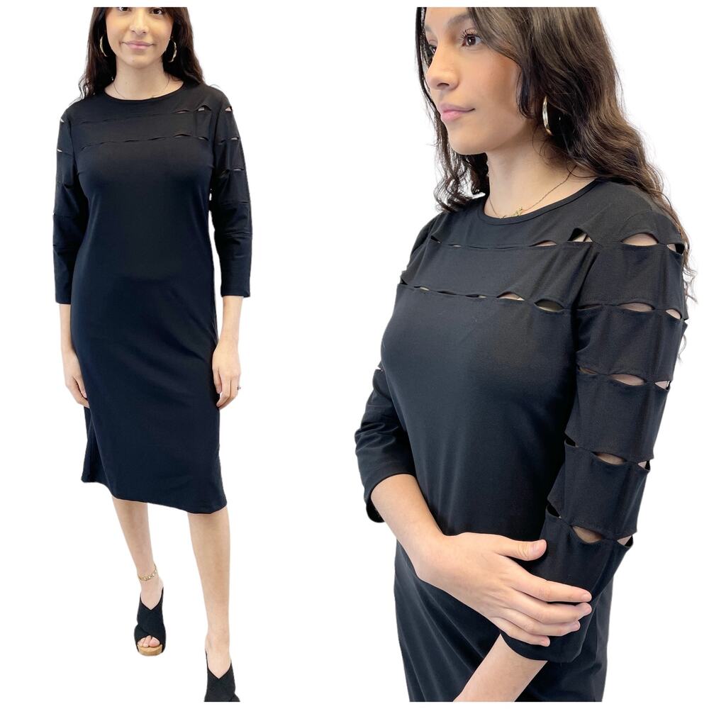 NEW Love Scarlett Womens S Knit‎ Dress Black Cutout s Grunge Gothic Stretchy